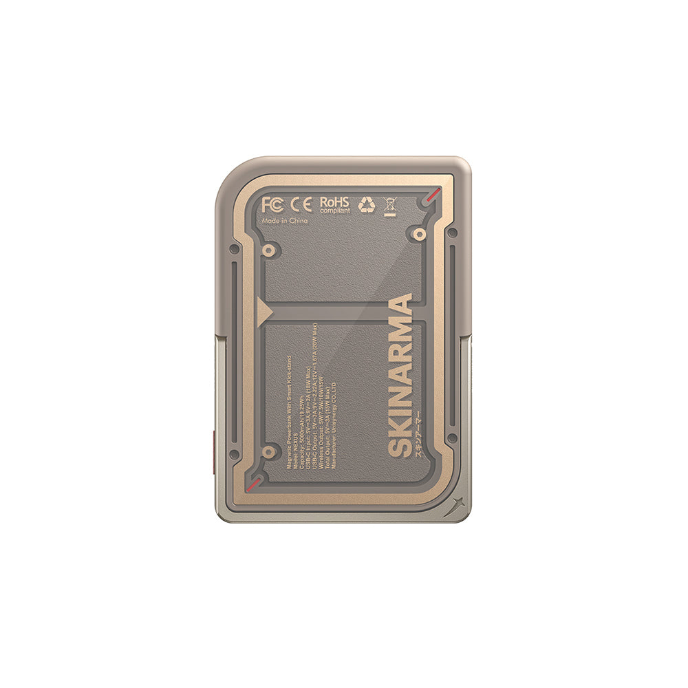 Skinarma Nexus Mecha Kablosuz ve PD Hızlı Şarj Özellikli Metal Standlı Taşınabilir Powerbank 20W 5000mAh