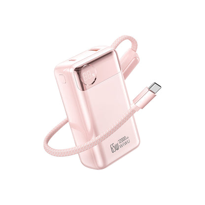 Wiwu T132 Power Plus Serisi Type-C Kablolu PD Powerbank 65W 12000mAh