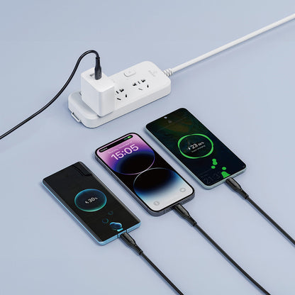 Wiwu Wi-C046E Starlink Serisi 3in1 USB-C to Lightning – Type-C – Micro Şarj ve Data Kablosu 60W 1.2M