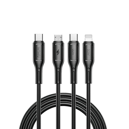Wiwu Wi-C046E Starlink Serisi 3in1 USB-C to Lightning – Type-C – Micro Şarj ve Data Kablosu 60W 1.2M