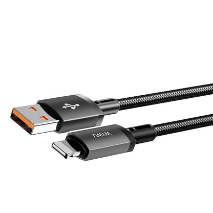 Wiwu Wi-C055 Titanlink Serisi USB-A to Lightning Hızlı Şarj Özellikli Data ve Şarj Kablosu 1M