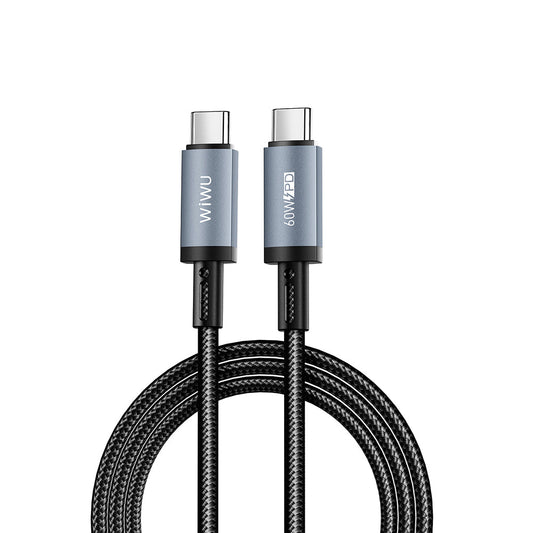 Wiwu Wi-C057 Titanlink Serisi Type-C to Type-C Hızlı Şarj Özellikli PD Data ve Şarj Kablosu 60W 1M
