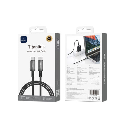 Wiwu Wi-C058 Titanlink Serisi Type-C to Type-C Hızlı Şarj Özellikli Data ve Şarj Kablosu 240W 1.5M