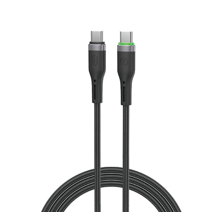 Wiwu Wi-C069 Orginlink Serisi LED Göstergeli Type-C to Type-C Hızlı Şarj Özellikli PD Data ve Şarj Kablosu 60W 1M