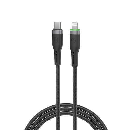 Wiwu Wi-C070 Orginlink Serisi LED Göstergeli Type-C to Lightning Hızlı Şarj Özellikli PD Data ve Şarj Kablosu 27W 1M
