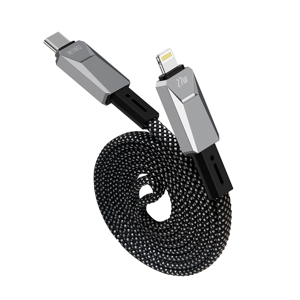 Wiwu Wi-C077 Cyberlink Serisi Type-C to Lightning Hızlı Şarj Özellikli Data ve Şarj Kablosu 27W 1M