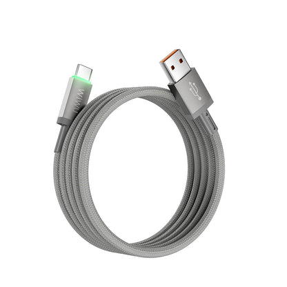 Wiwu Wi-C082 Maglink Serisi LED Göstergeli USB-A to Type-C Hızlı Şarj Özellikli Data ve Şarj Kablosu 60W 1M