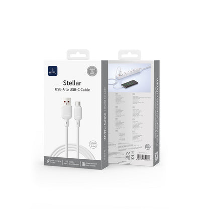 Wiwu Wi-C088 Stellar Serisi USB-A to Type-C Hızlı Şarj Özellikli Data ve Şarj Kablosu 1M