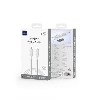 Wiwu Wi-C089 Stellar Serisi Type-C to Lightning Hızlı Şarj Özellikli PD Data ve Şarj Kablosu 27W 1M