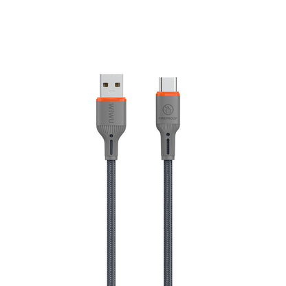 Wiwu Wi-C096 Flame Guard Serisi USB-A to Type-C Hızlı Şarj Özellikli Data ve Şarj Kablosu 1.2M