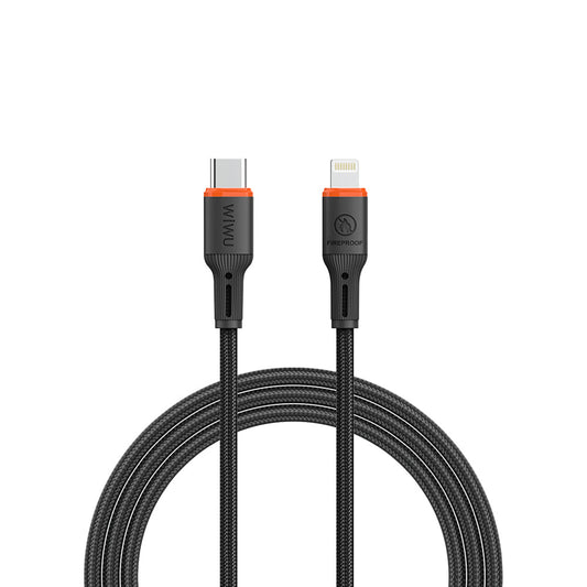 Wiwu Wi-C097 FlameGuard Serisi Type-C to Lightning Data ve Şarj Kablosu 27W 1.2M