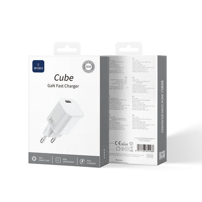 Wiwu Wi-G014 Cube Serisi GaN Tech PD Hızlı Şarj Özellikli Mini Şarj Başlığı 20W