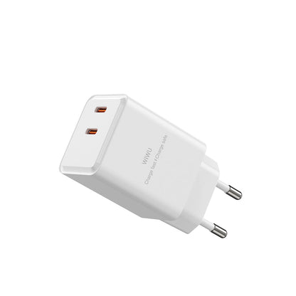 Wiwu Wi-G025 Cube Serisi Dual Type-C PD GaN Teknolojili Hızlı Şarj Başlığı 47W