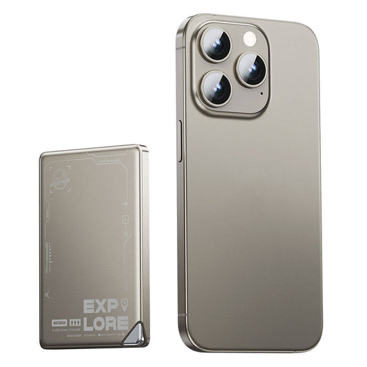 Wiwu Wi-P019 Ultra-Thin Explore Serisi Led Göstergeli Wireless M-safe Powerbank 15W 5000mAh