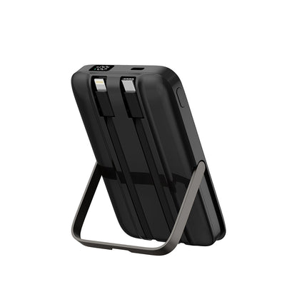 Wiwu Wi-P077 Pionner Serisi Taşınabilir Wireless Şarj ve PD 20W Hızlı Şarj Özellikli Standlı Powerbank 15W 10000mAh