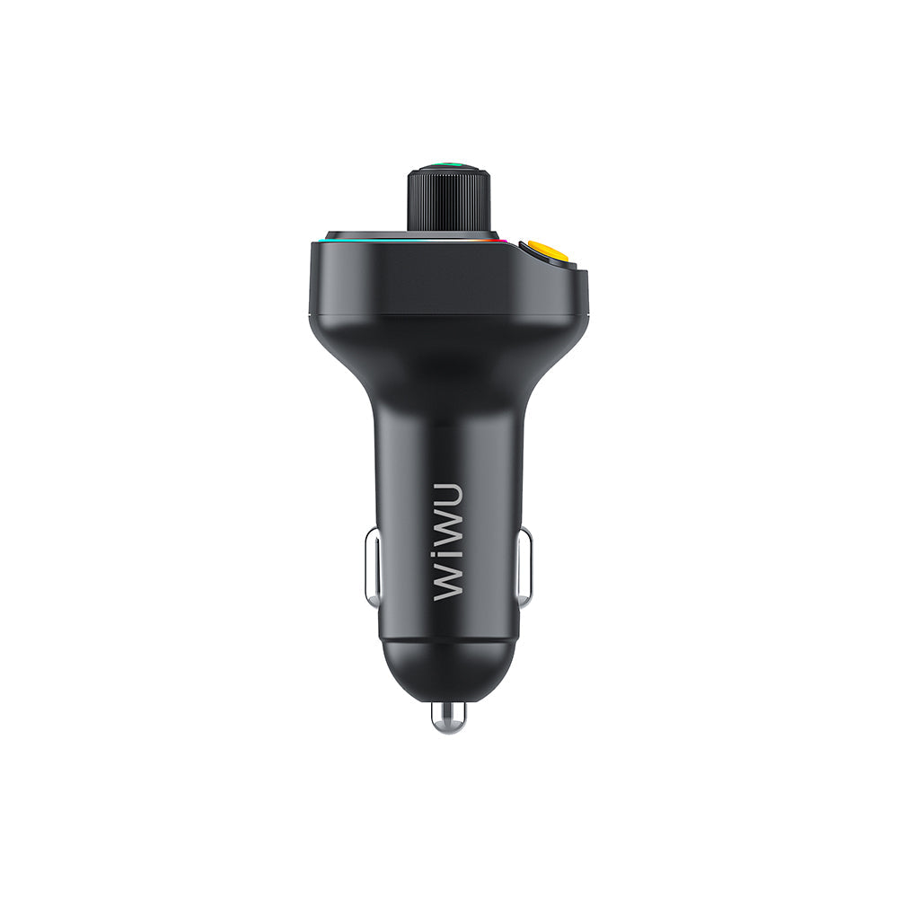 Wiwu Wi-QC031 RGB Bluetooth Transmitter MP3 Type-C ve USB-A Araç Şarjı
