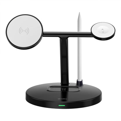 Wiwu Wi-W032 4 in 1 Magnetik Hızlı Şarj Özellikli Kablosuz Şarj Standı 15W