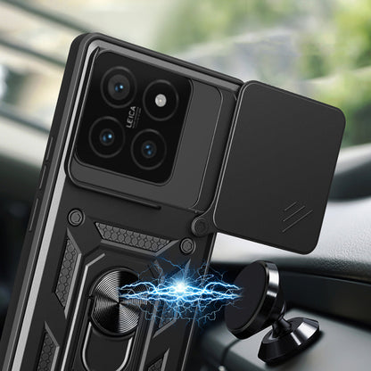 Xiaomi 14T Case with Magnetic Stand Camera Protection Zore Sürgülü Vega Cover