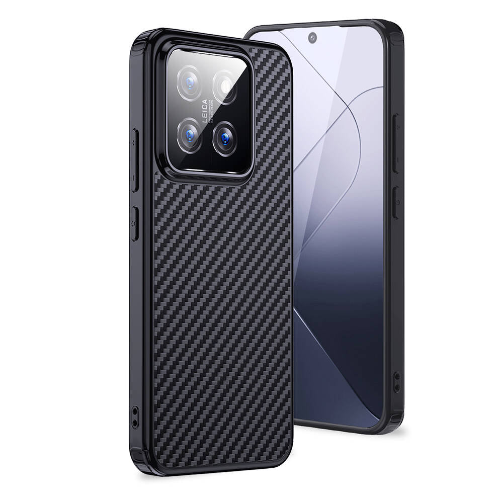 Xiaomi Mi 14 Kılıf Aramid Karbon Fiber M-safe Özellikli Wlons Radison Kapak - Görsel 2