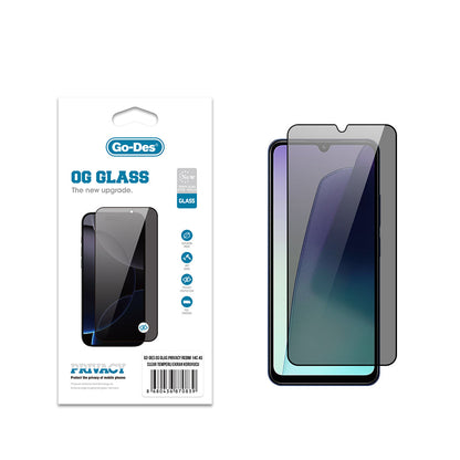 Xiaomi Redmi 14C 4G Go Des OG Glass Privacy Antistatik Temperli Cam Ekran Koruyucu - Görsel 2