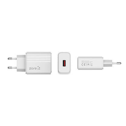Zore Play Serisi PL1 Type-C 2in1 Seyahat Şarj Aleti 12W
